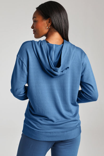 Tenderblend Malibu Oversized Micromodal Crossover V-Neck Hoodie