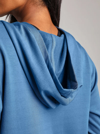 Tenderblend Malibu Oversized Micromodal Crossover V-Neck Hoodie