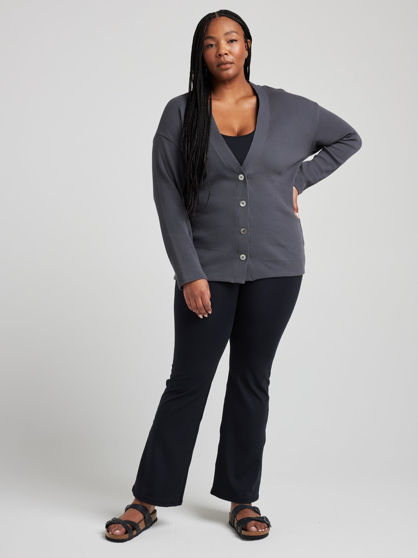 Organic Thermal Relaxed Cardigan