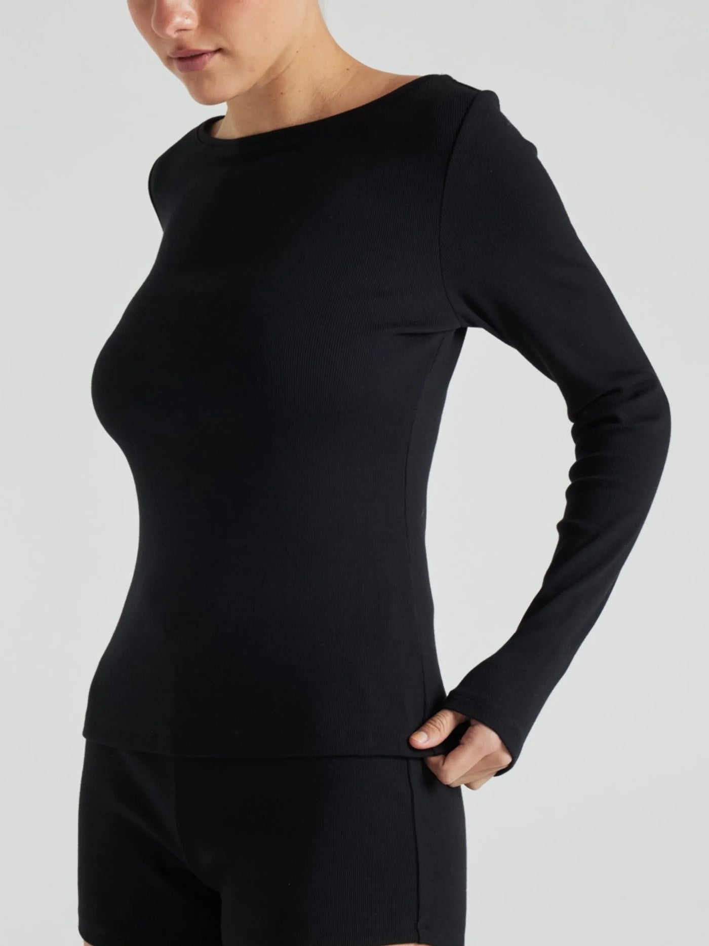 Serene Rib Long Sleeve Top