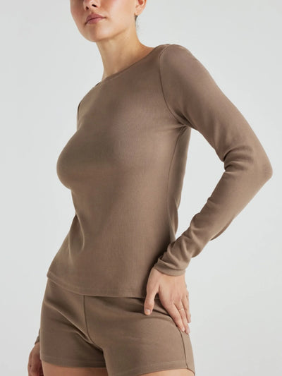 Serene Rib Long Sleeve Top