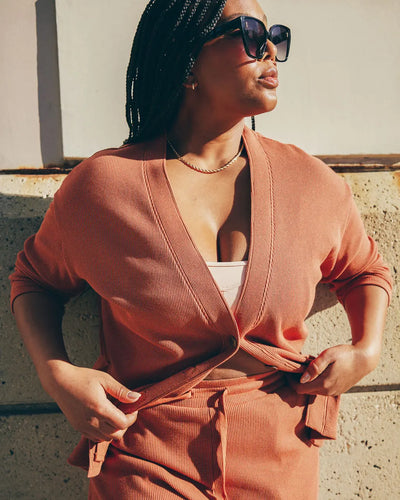 Organic Thermal Relaxed Cardigan