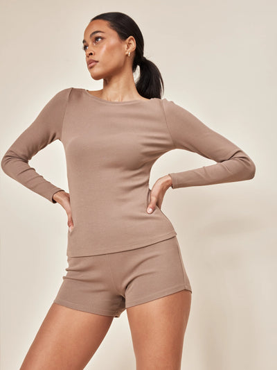 Serene Rib Long Sleeve Top